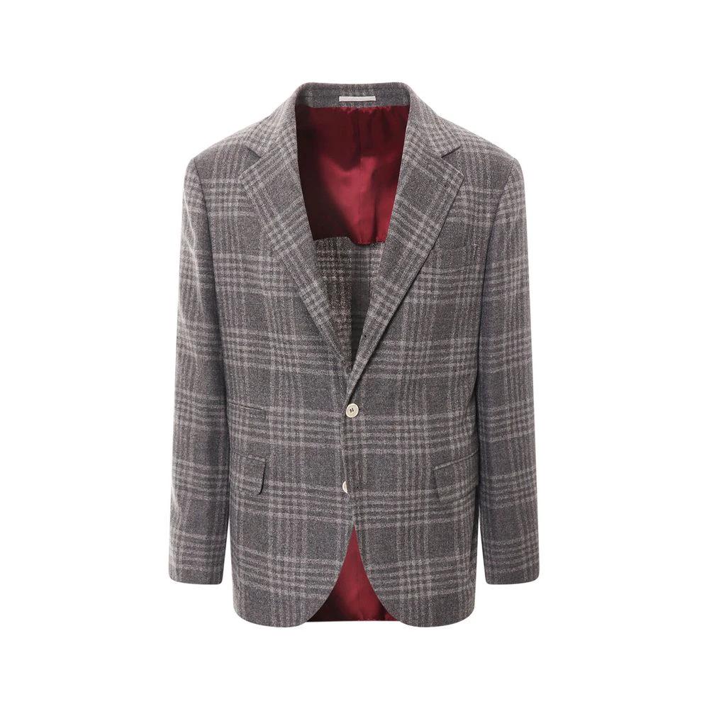 Brunello Cucinelli Gray Cashmere Blazer by Brunello Cucinelli