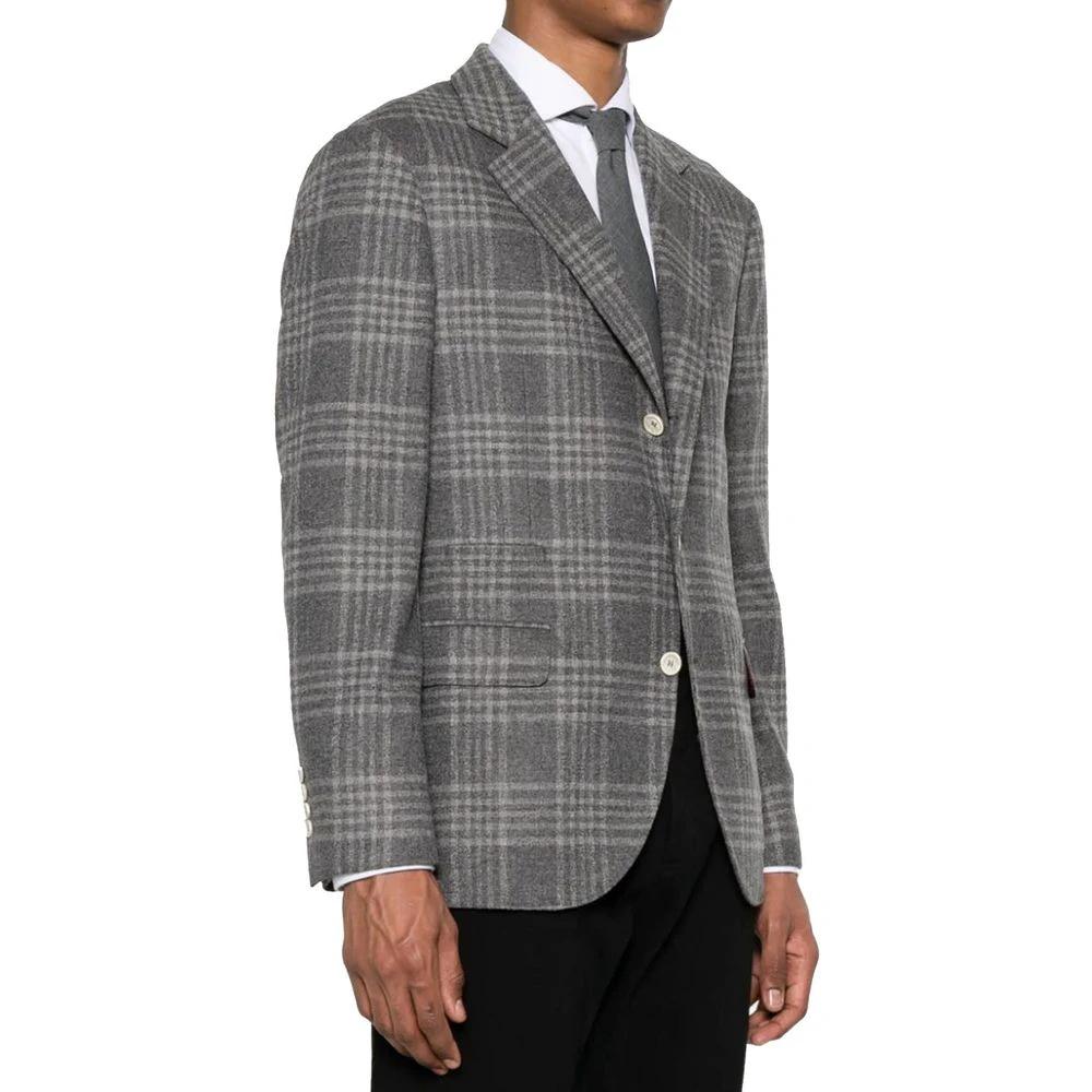 Brunello Cucinelli Gray Cashmere Blazer by Brunello Cucinelli