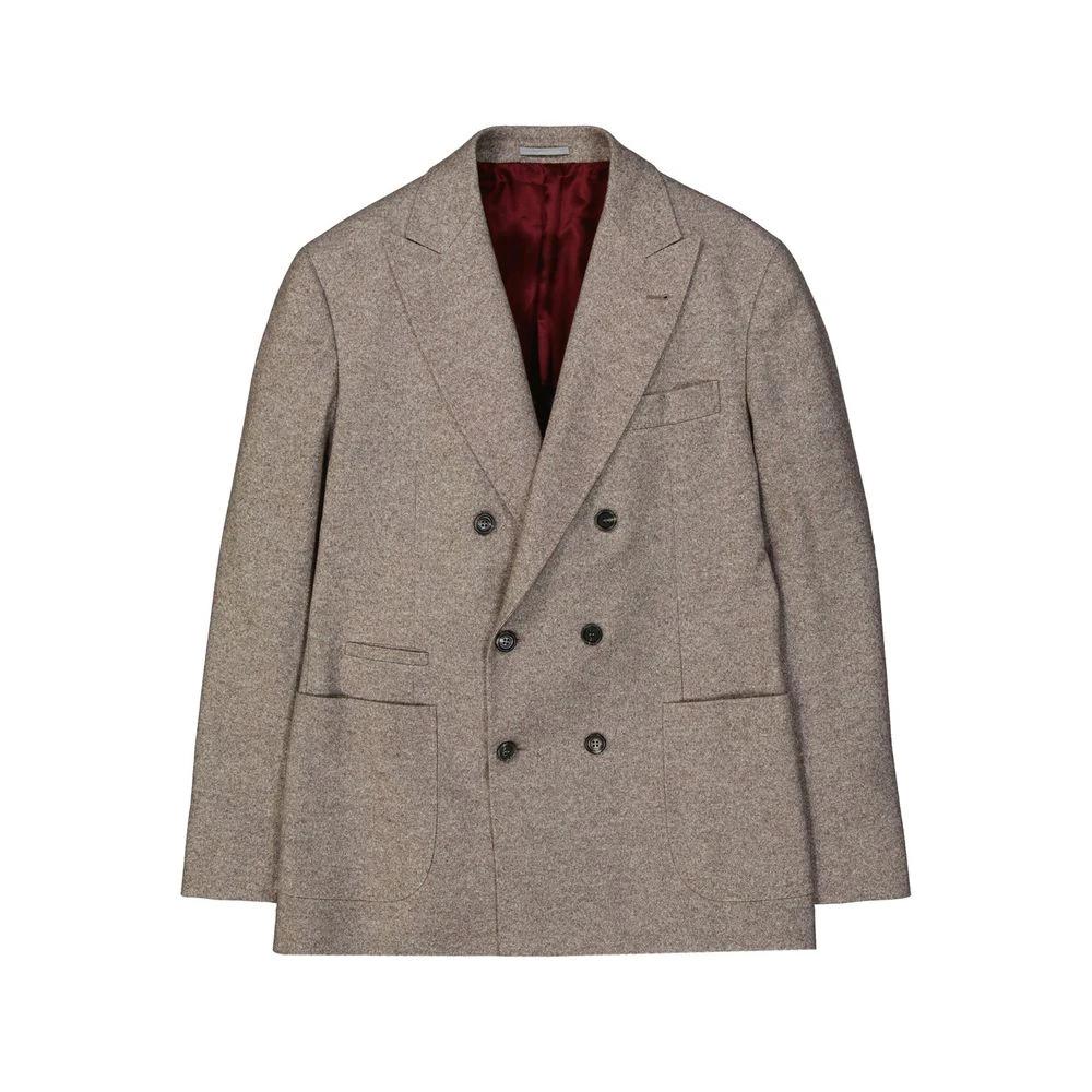 Brunello Cucinelli Beige Cashmere Coat by Brunello Cucinelli