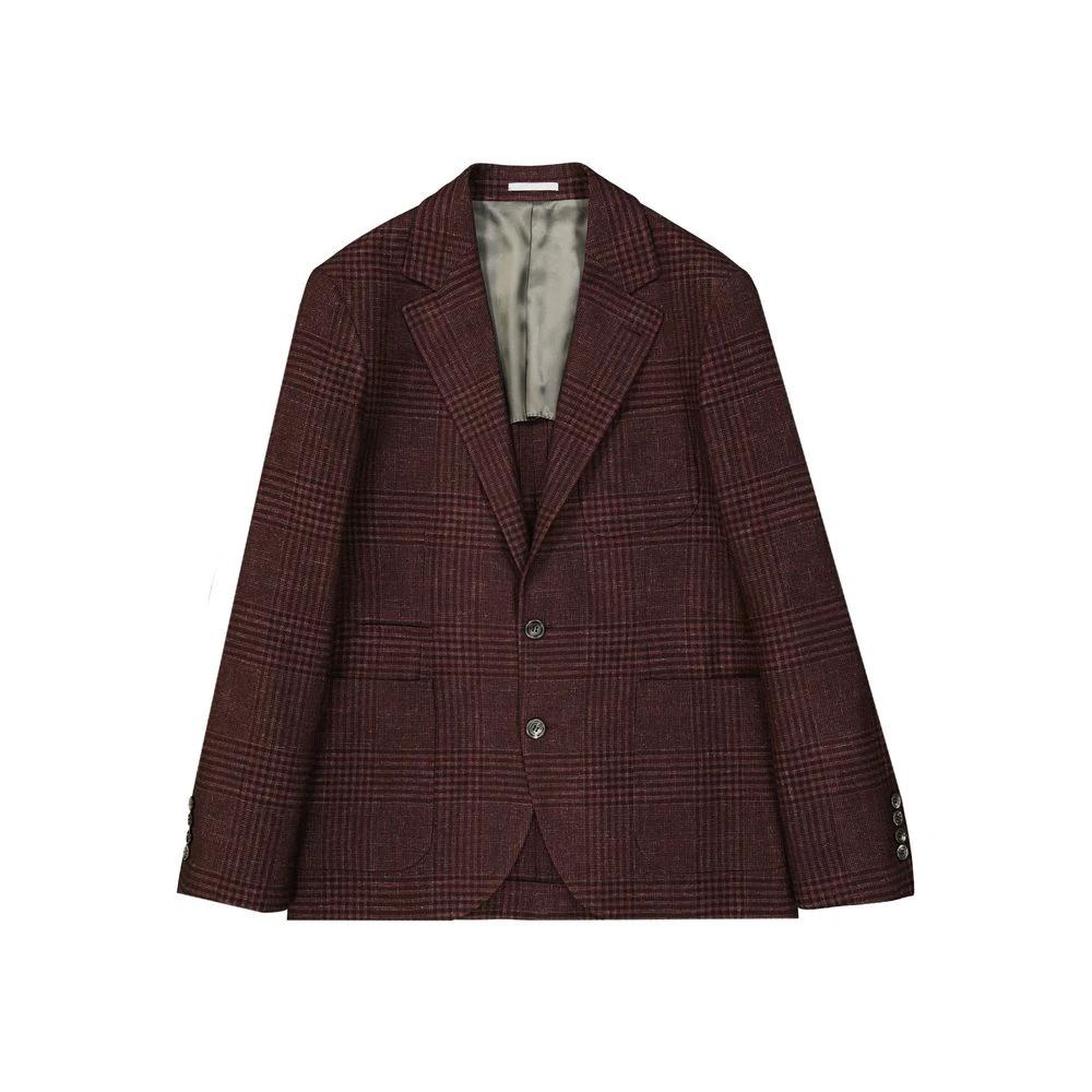 Brunello Cucinelli Multicolor Wool Coat by Brunello Cucinelli