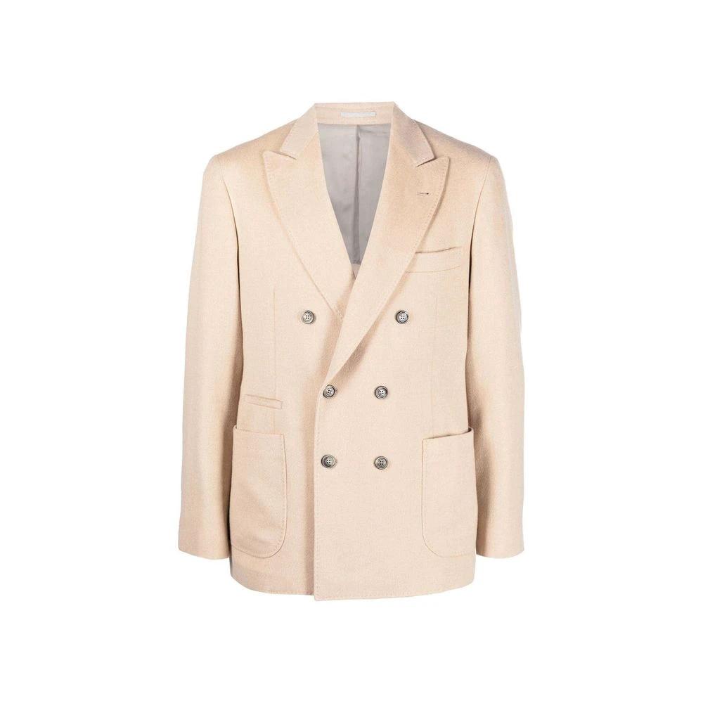 Brunello Cucinelli Beige Wool Coat by Brunello Cucinelli