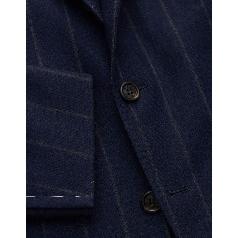 Brunello Cucinelli Blue Virgin Wool Blazer by Brunello Cucinelli