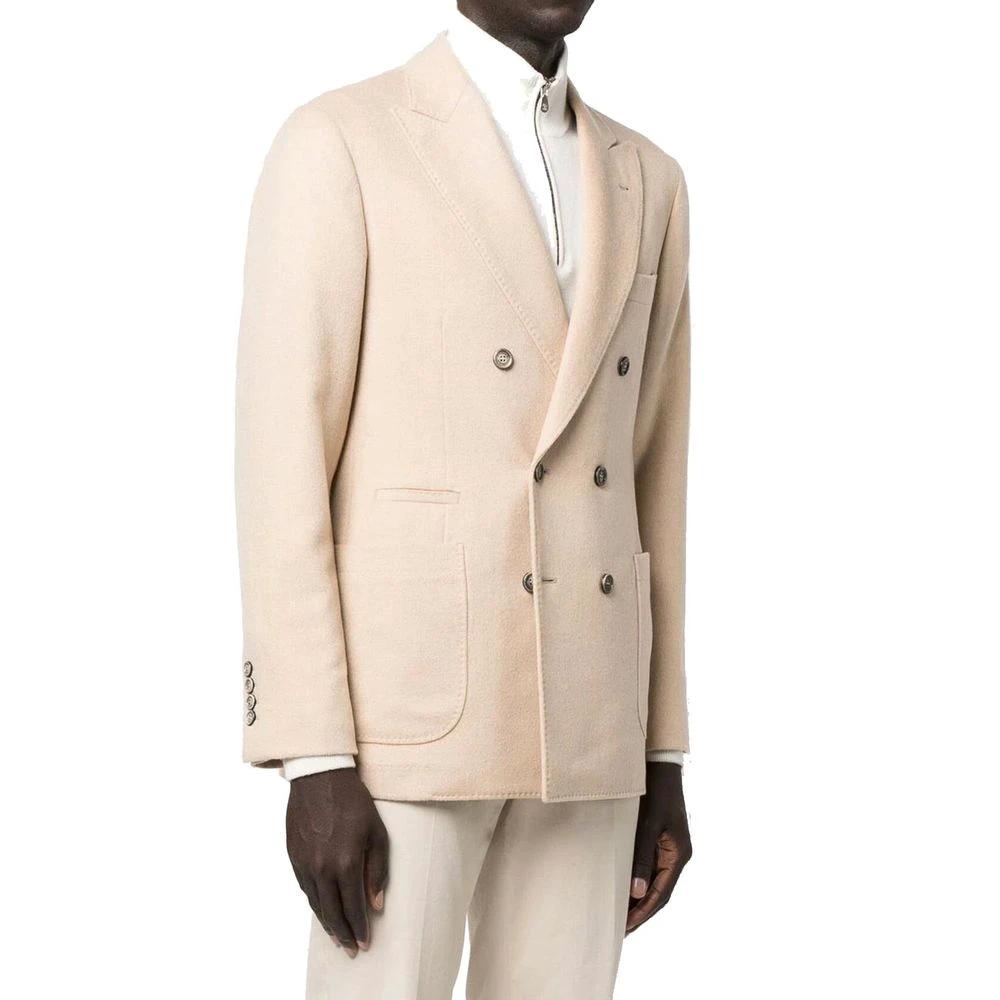 Brunello Cucinelli Beige Wool Coat by Brunello Cucinelli