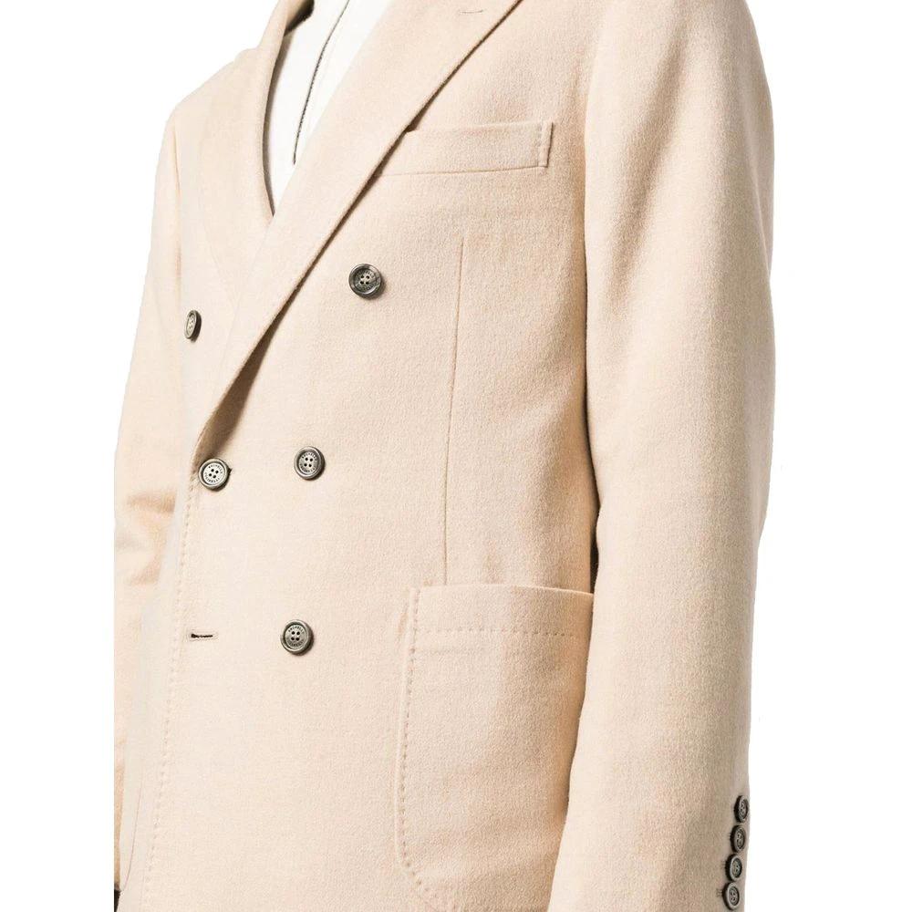 Brunello Cucinelli Beige Wool Coat by Brunello Cucinelli