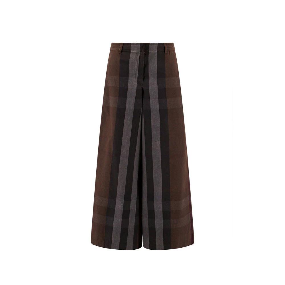 Burberry Brown Cotton Casual Pants by Burberry