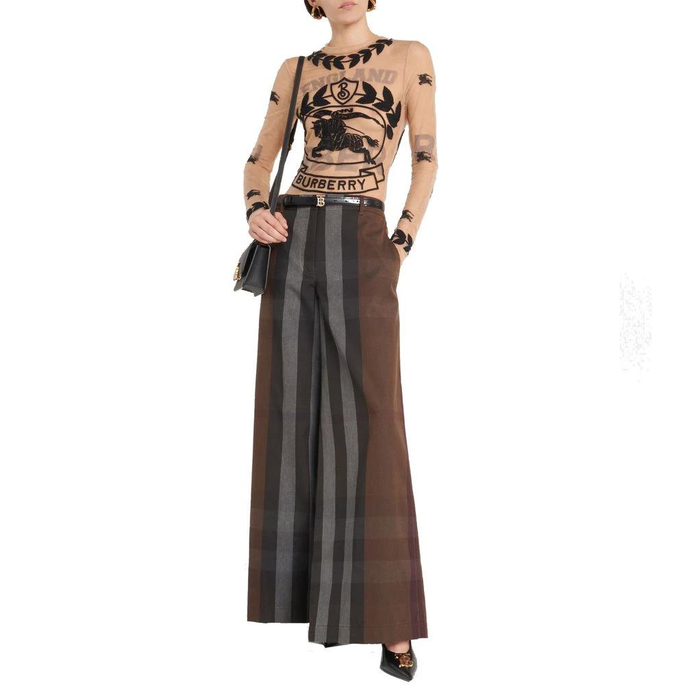 Burberry Brown Cotton Casual Pants by Burberry
