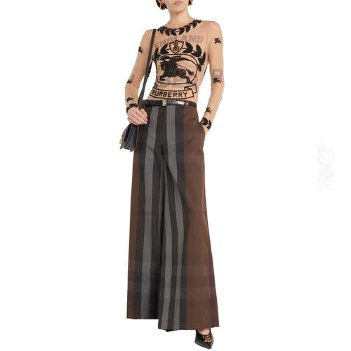 Burberry Brown Cotton Casual Pants by Burberry