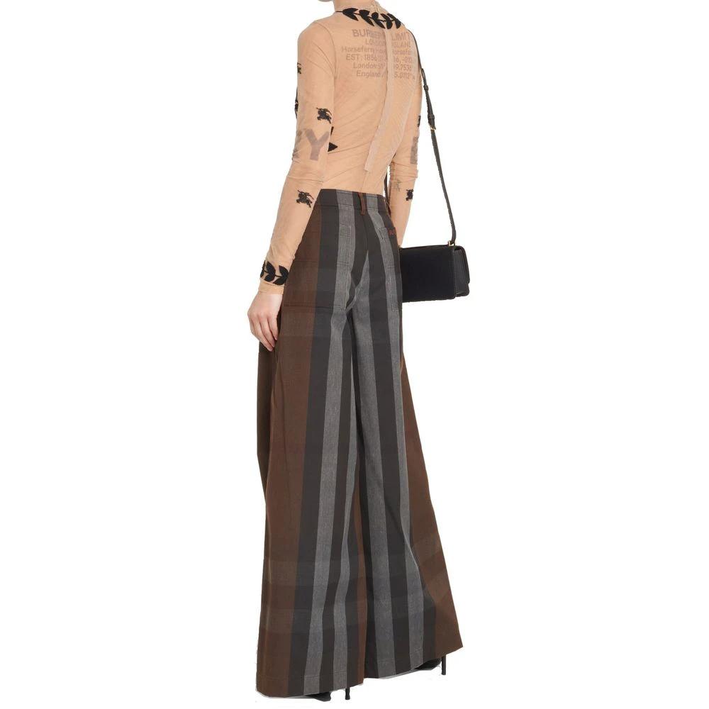 Burberry Brown Cotton Casual Pants by Burberry