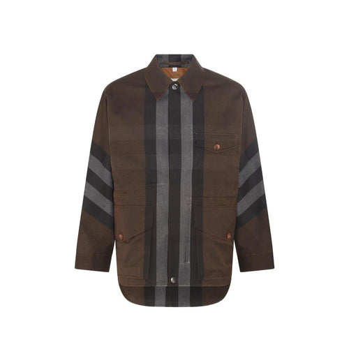 Burberry Brown Cotton Parka by Burberry