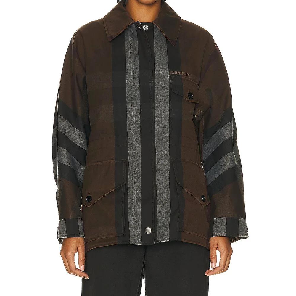 Burberry Brown Cotton Parka by Burberry