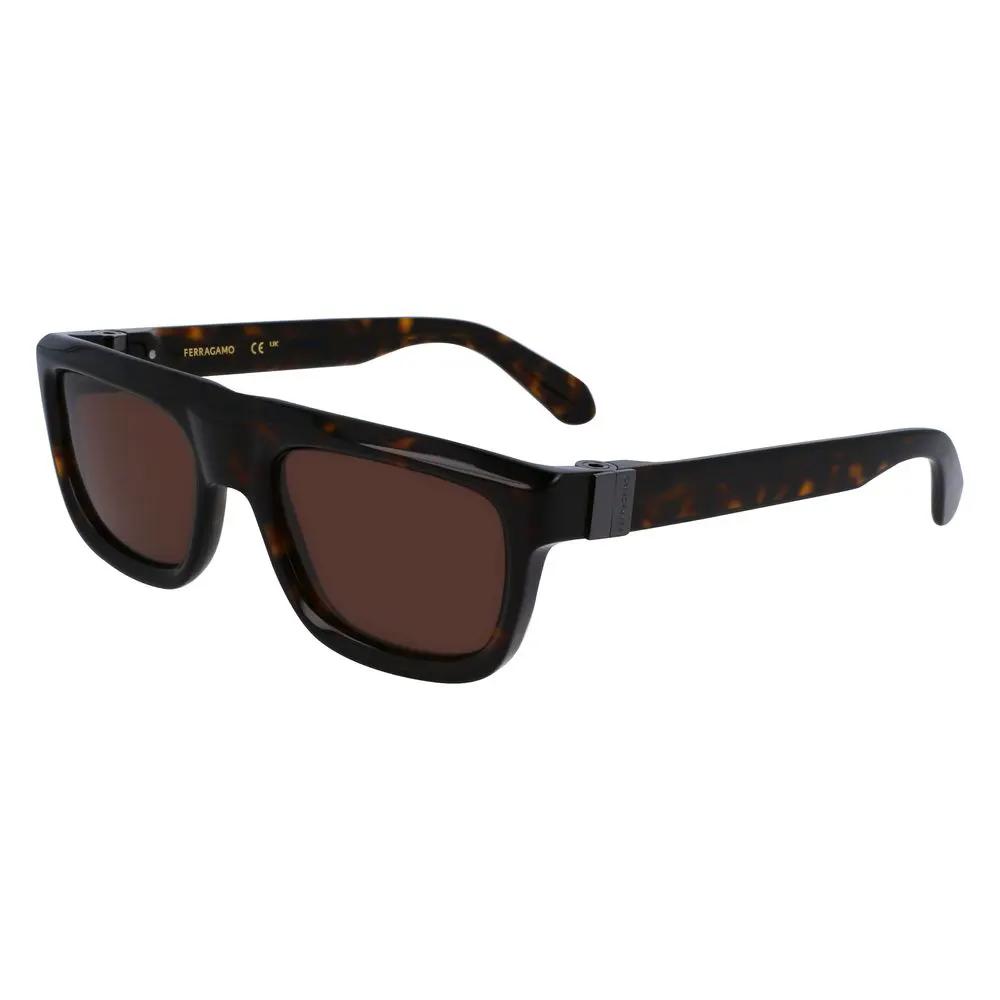 Lunettes de soleil Ferragamo en acétate marron