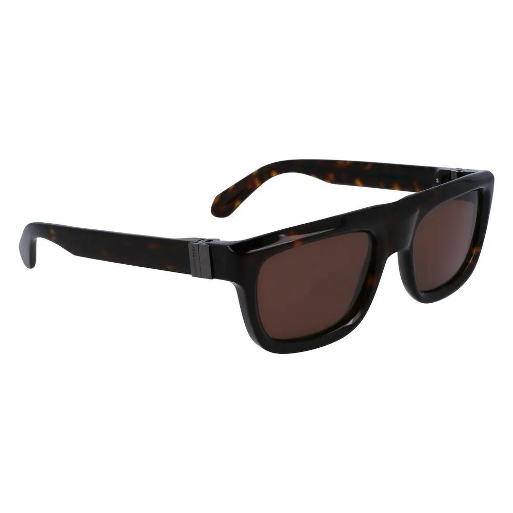 Lunettes de soleil Ferragamo en acétate marron