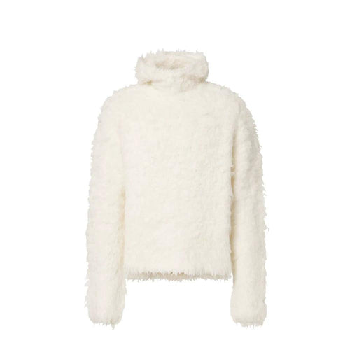 Acne Studios White Alpaca Leather Sweatshirt by Acne Studios