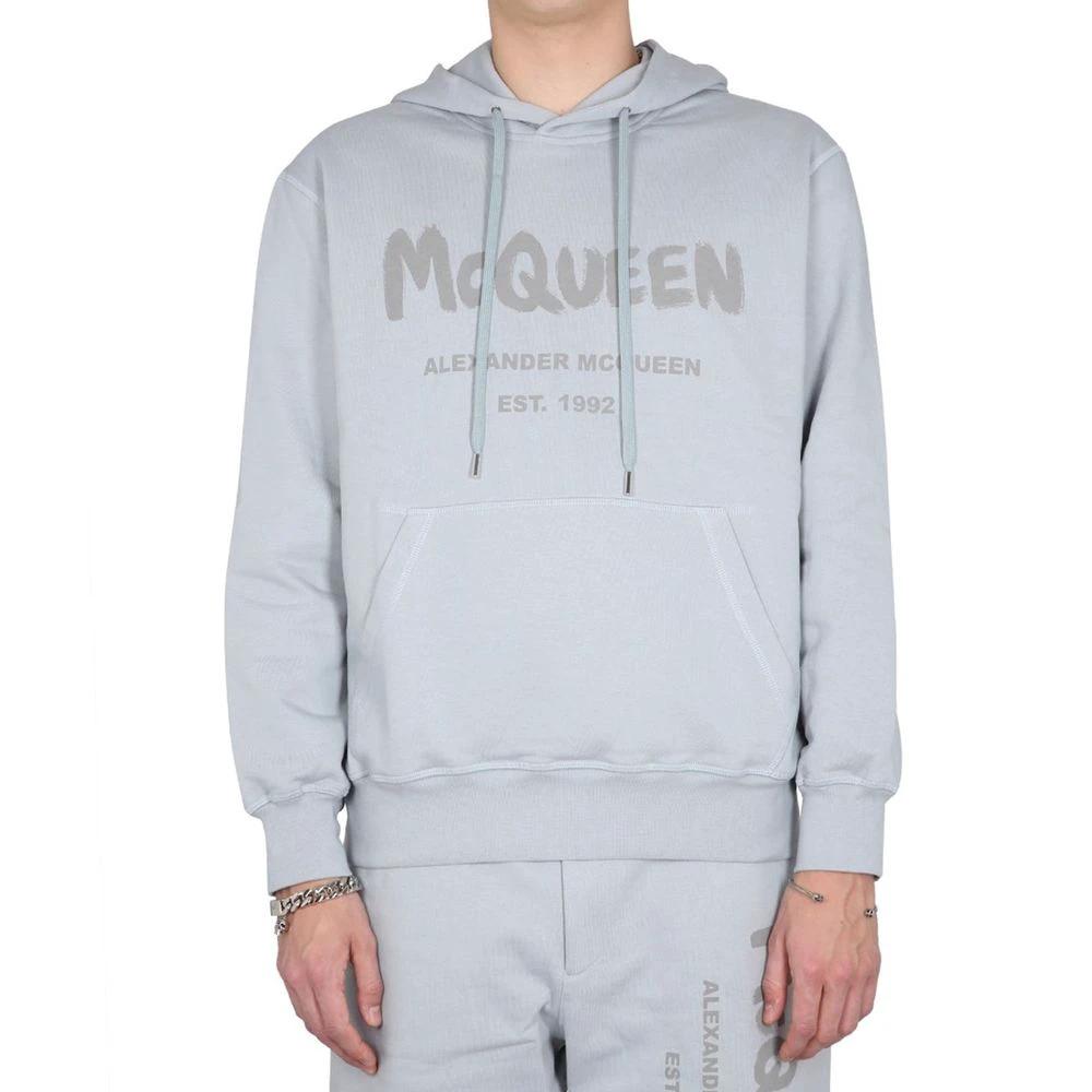 Alexander McQueen Gray Cotton Sweatshirt by Alexander McQueen