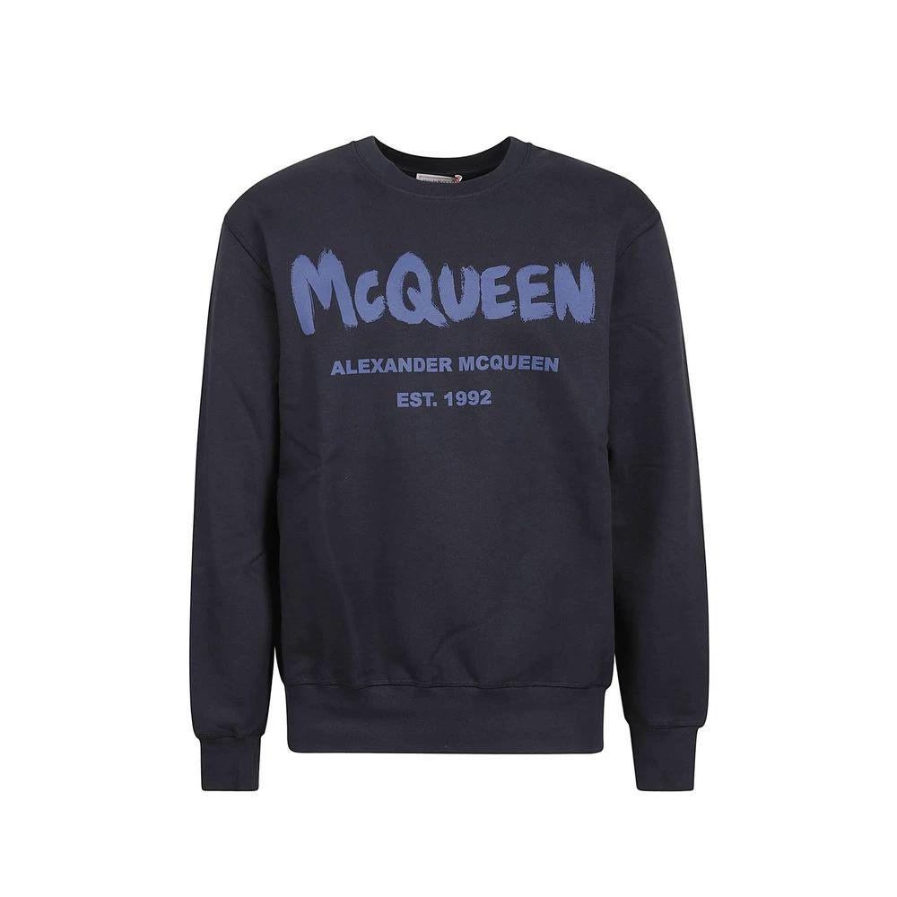 Alexander McQueen Blue Cotton Sweatshirt by Alexander McQueen