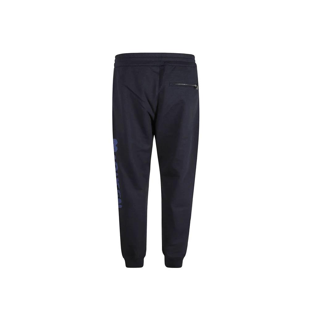Alexander McQueen Blue Cotton Joggers (Workout Pants) by Alexander McQueen