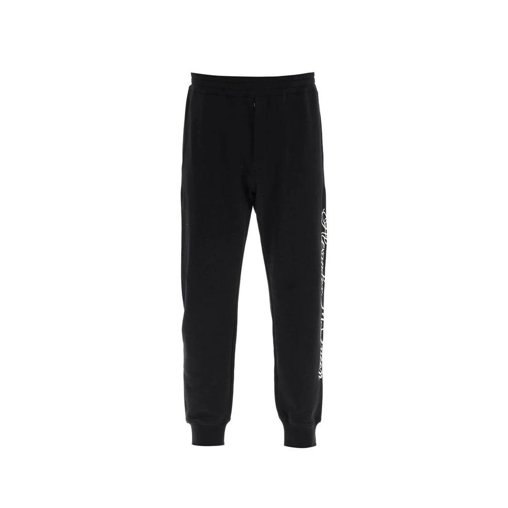 Alexander McQueen Black Cotton Athletic Pants by Alexander McQueen