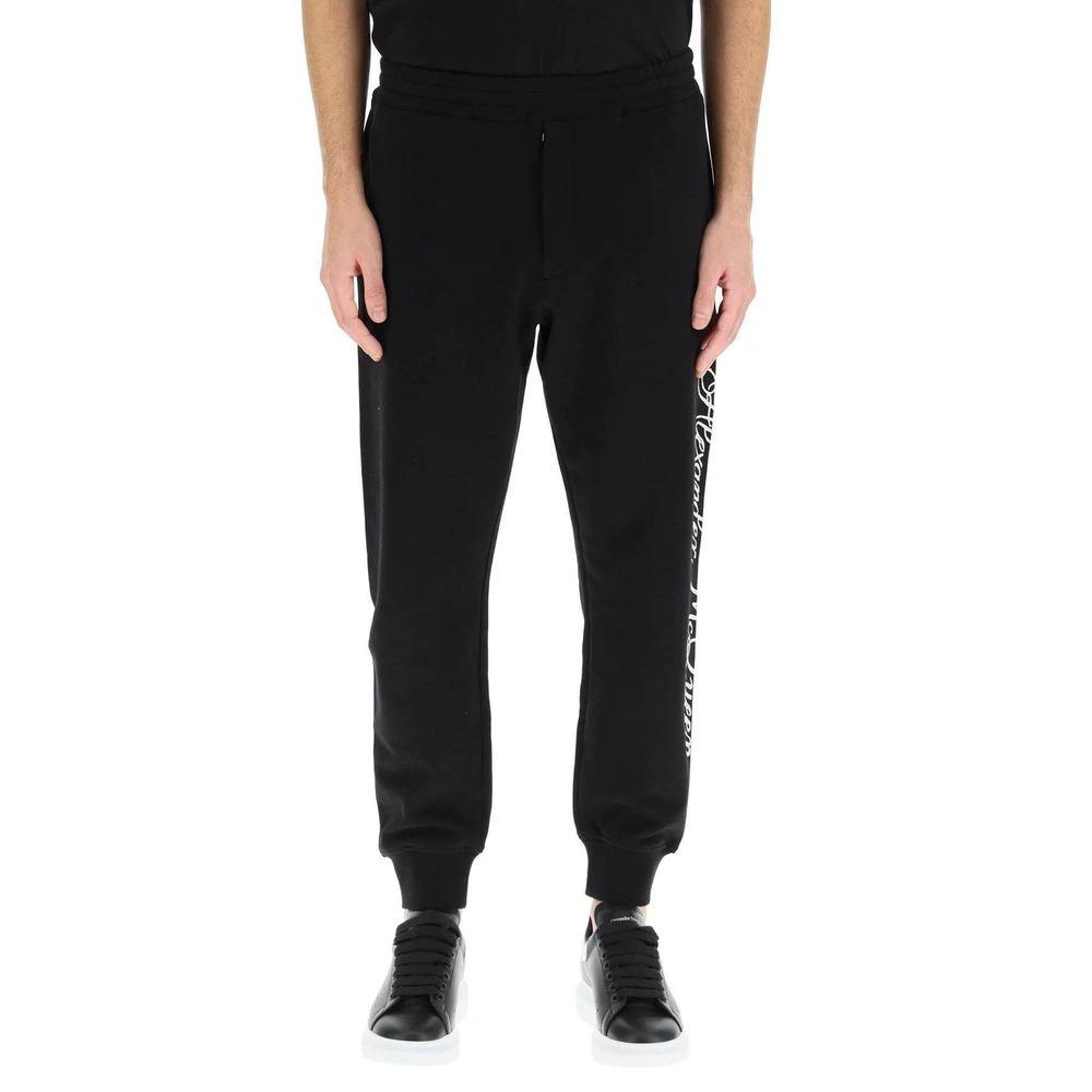 Alexander McQueen Black Cotton Athletic Pants by Alexander McQueen