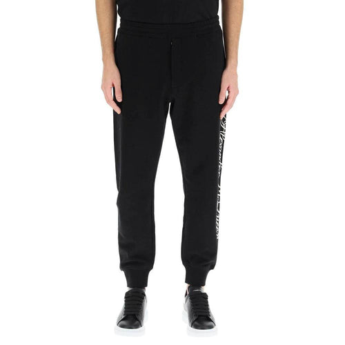 Alexander McQueen Black Cotton Athletic Pants by Alexander McQueen