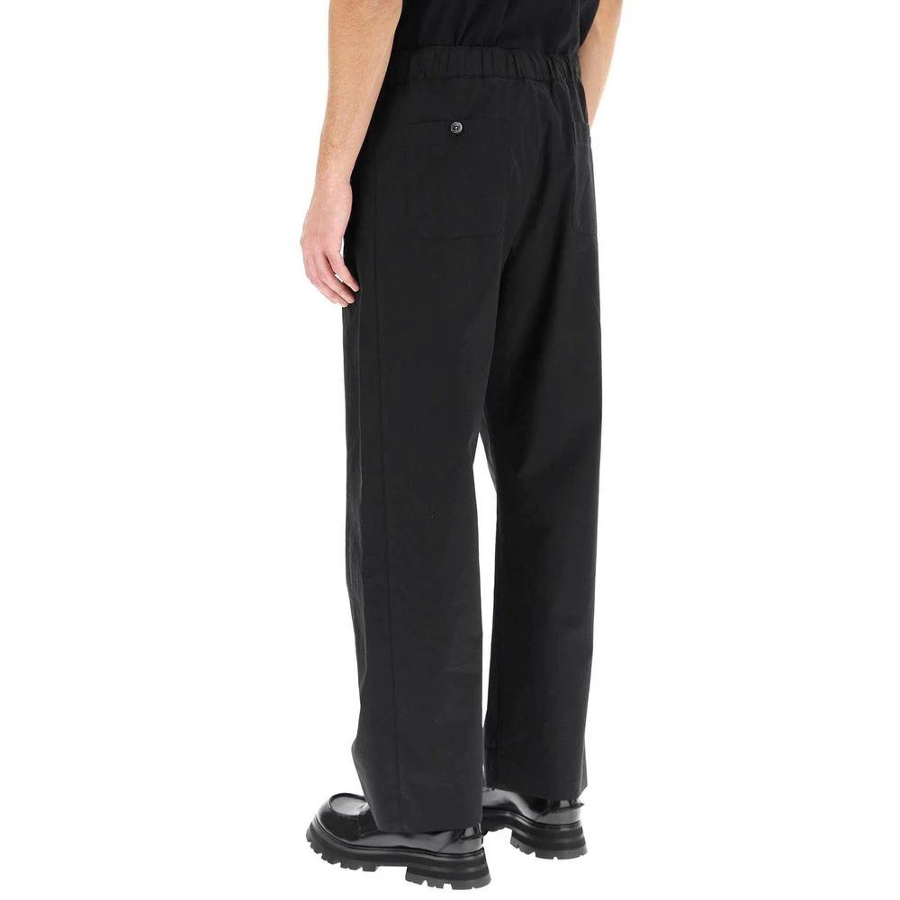 Alexander McQueen Black Cotton Casual Pants by Alexander McQueen