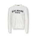 Balmain White Cotton Sweatshirt