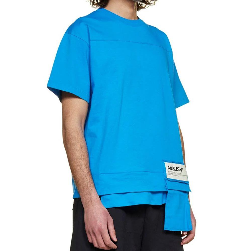 T-shirt en coton bleu Ambush