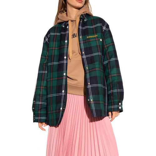 Burberry Bicolor Wool Pattern Shirt by Burberry