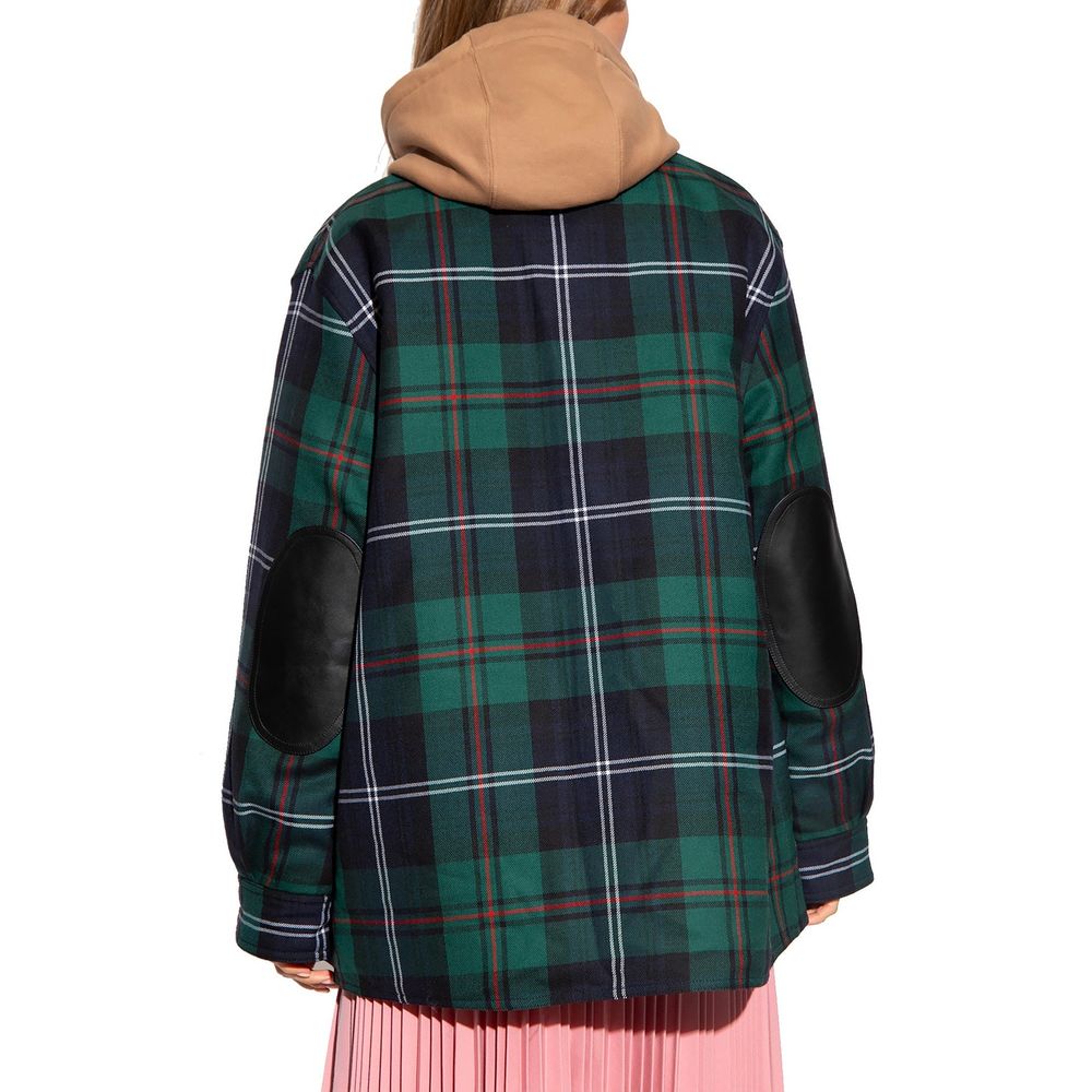 Burberry Bicolor Wool Pattern Shirt by Burberry