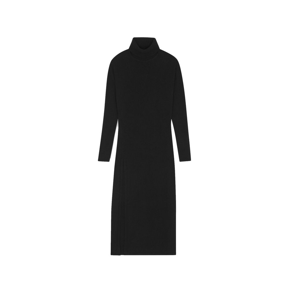 Saint Laurent Black Cashmere Casual Dress by Saint Laurent
