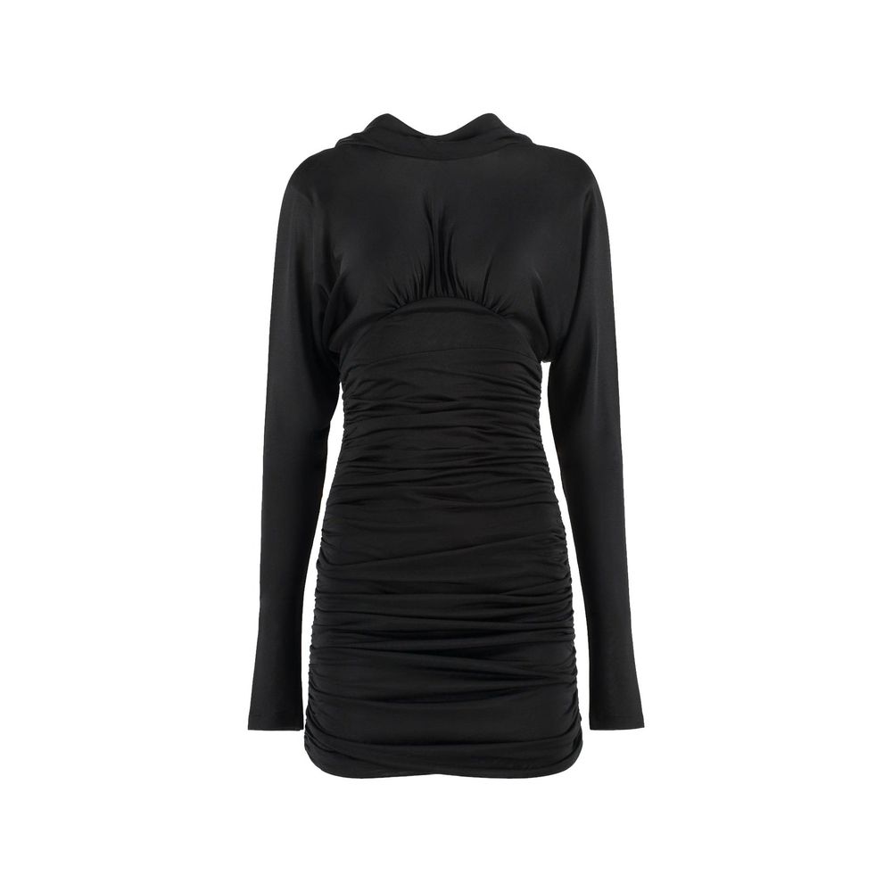 Saint Laurent Black Viscose Casual Dress by Saint Laurent