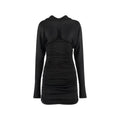 Saint Laurent Black Viscose Casual Dress by Saint Laurent