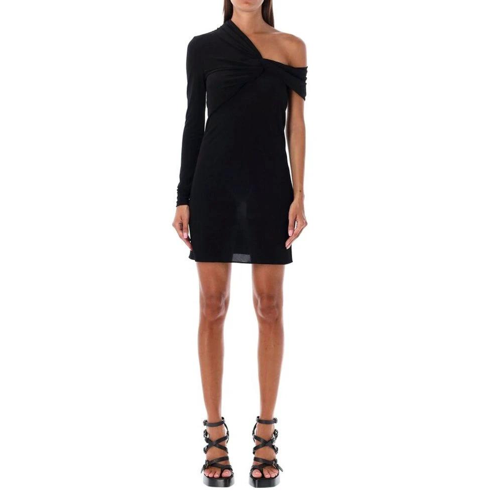 Saint Laurent Black Viscose Casual Dress by Saint Laurent