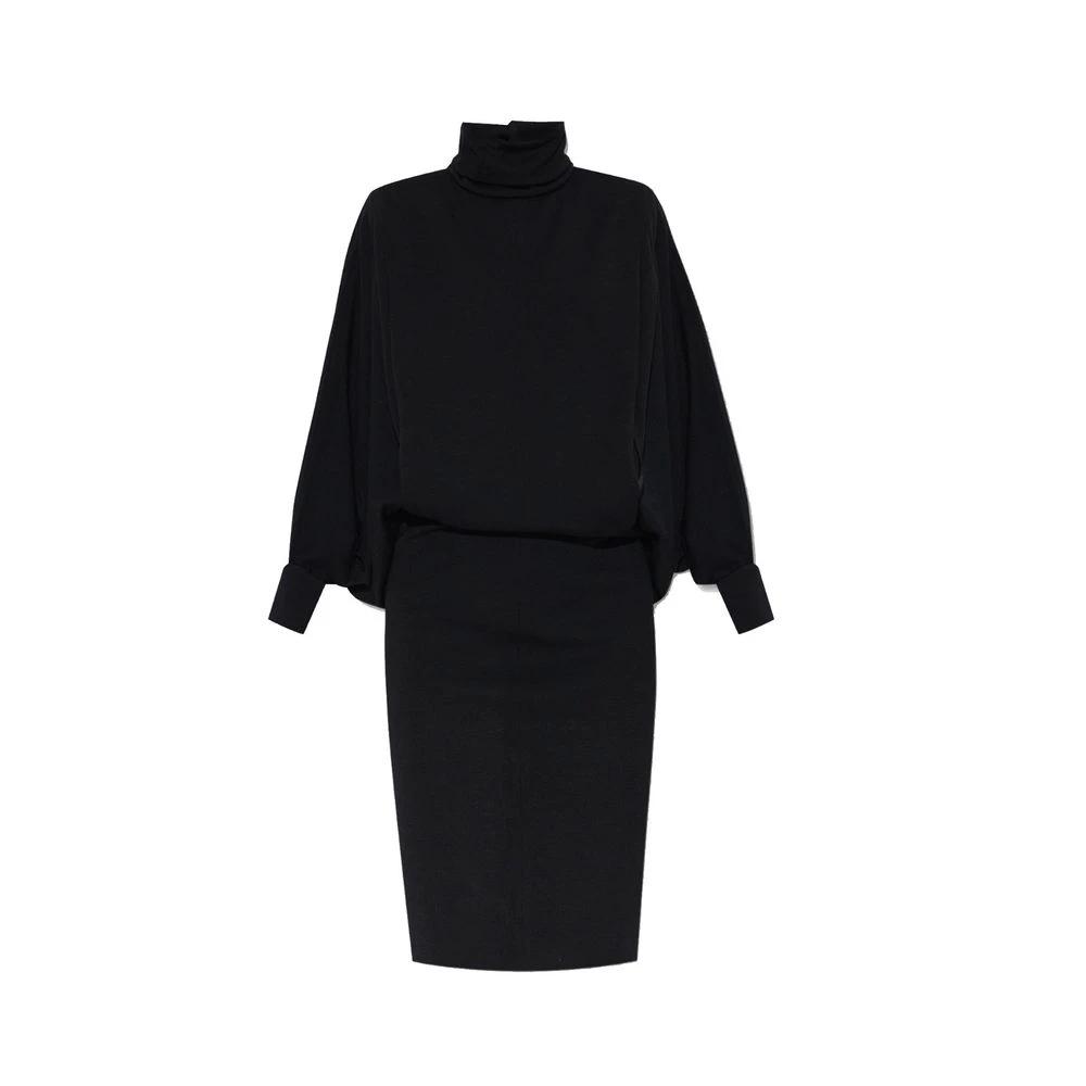 Robe décontractée en laine noire Saint Laurent
