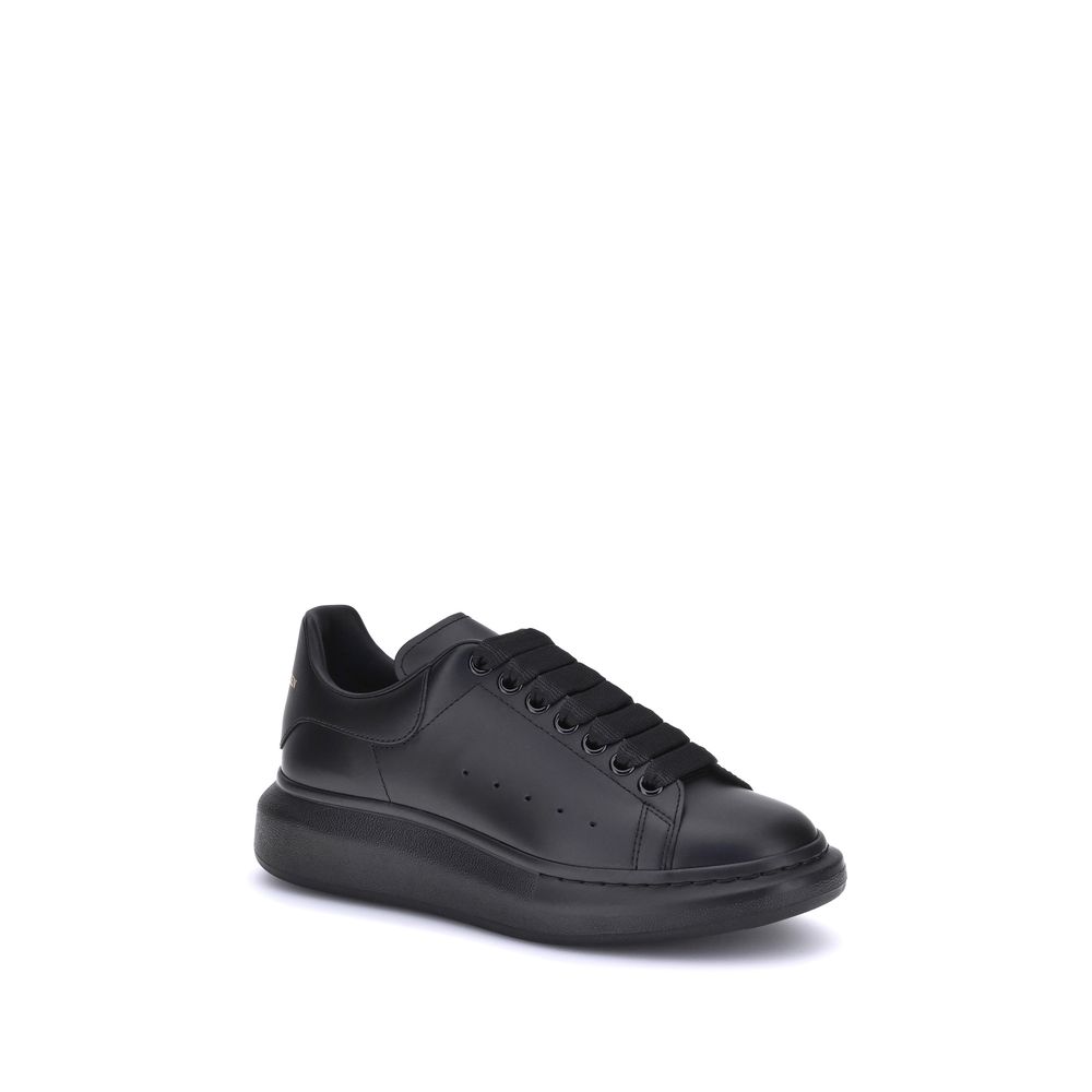 Baskets à plateforme Alexander McQueen Bos Taurus en cuir de veau noir