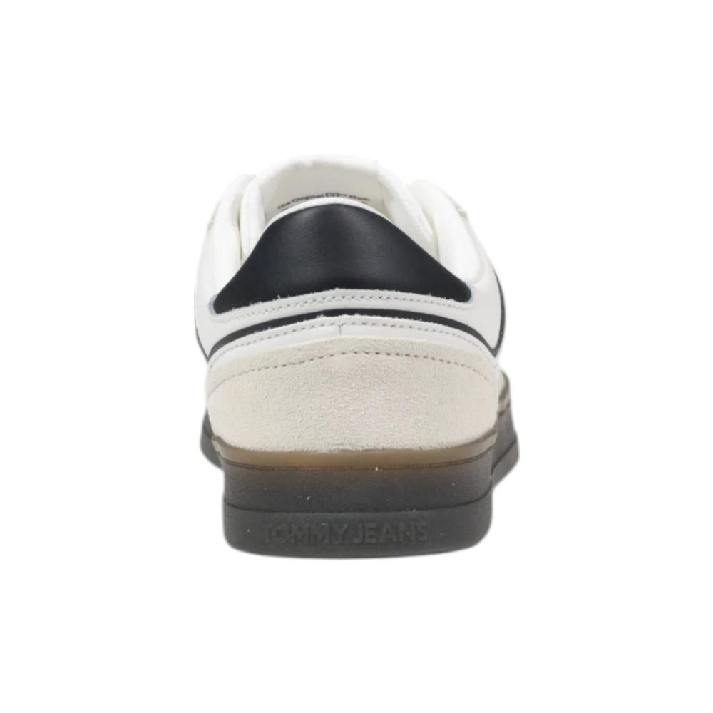 Tommy Hilfiger Jeans Black Leather Low Top Sneakers by Tommy Hilfiger Jeans