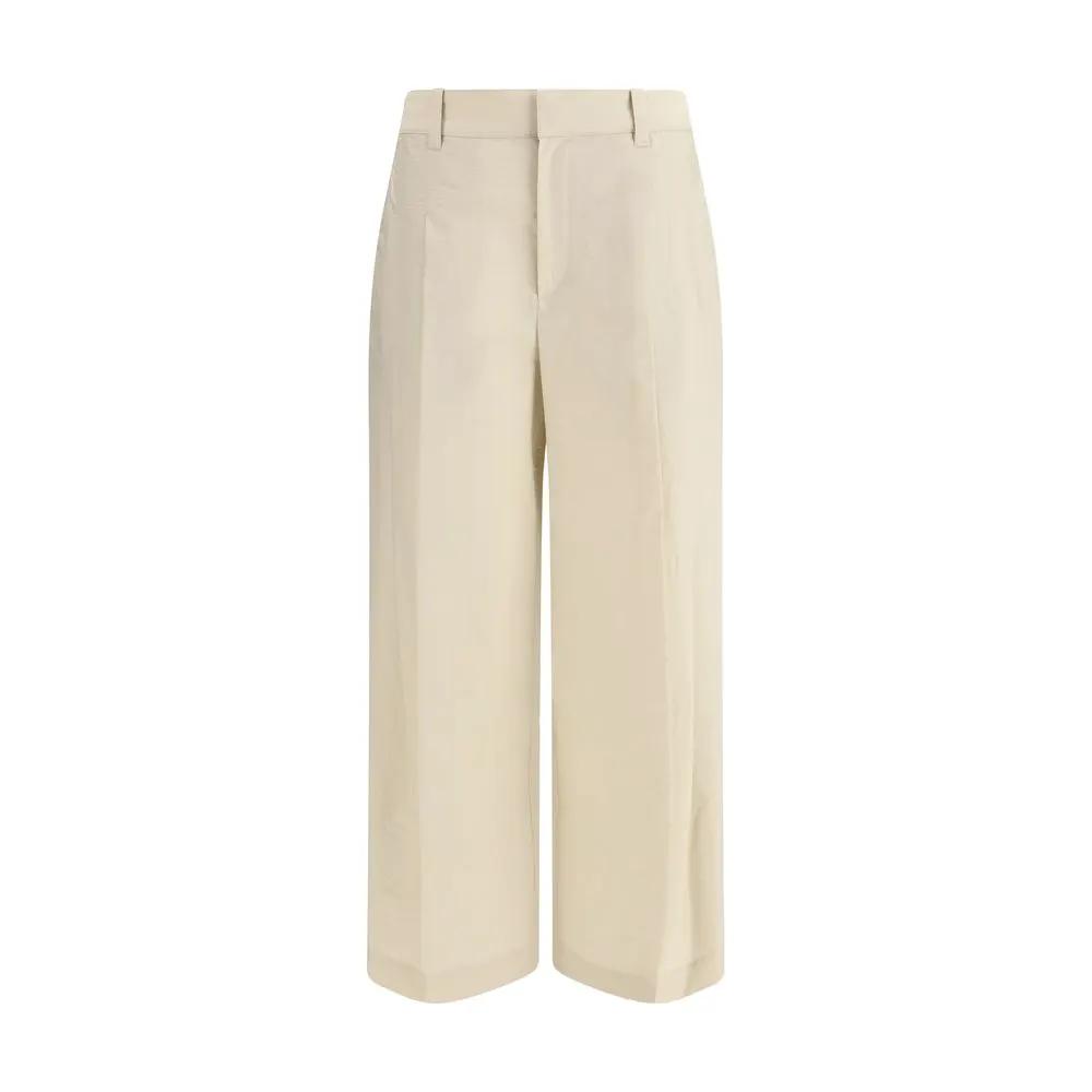 Brunello Cucinelli Pantalon décontracté en coton beige