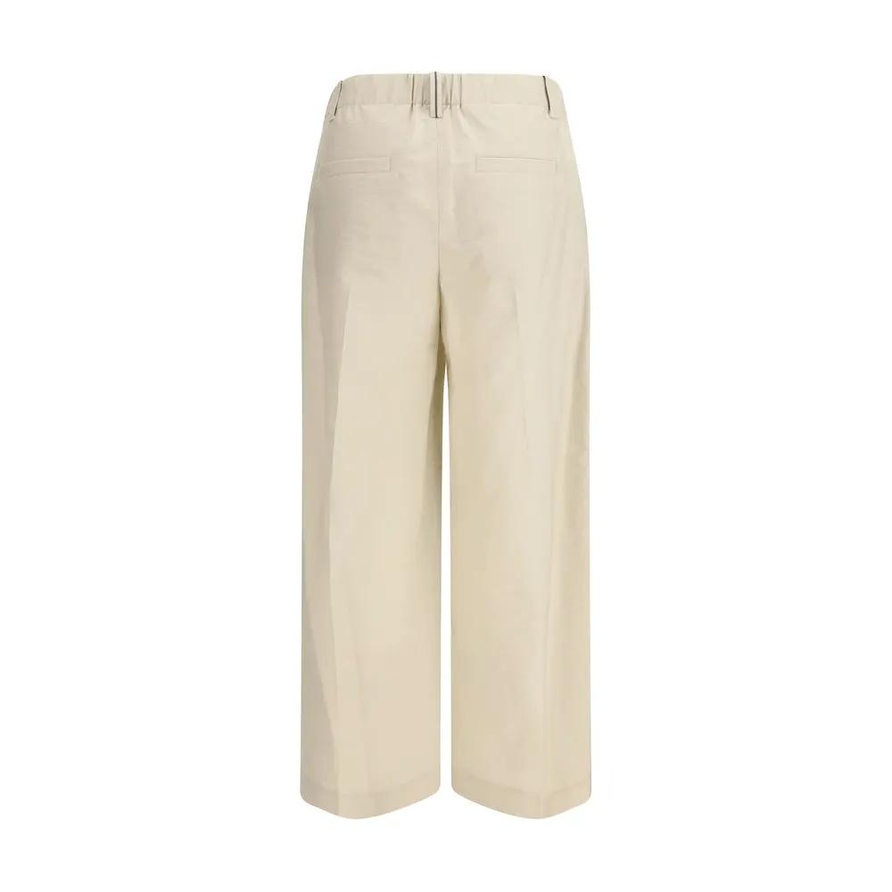 Brunello Cucinelli Pantalon décontracté en coton beige