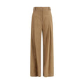 Pantalon décontracté en coton marron Brunello Cucinelli