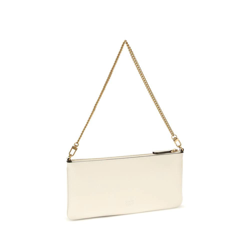 PINKO White Calf Leather Bos Taurus Shoulder Bag by PINKO