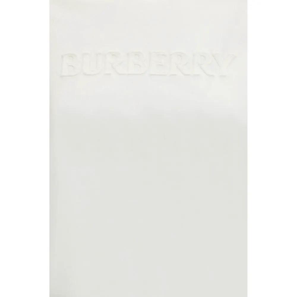 Burberry White Cotton Sportswear