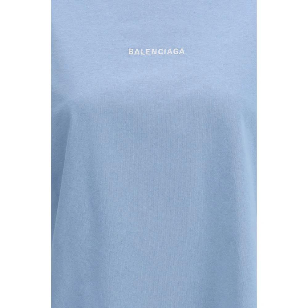 Balenciaga Blue Cotton T-Shirt by Balenciaga