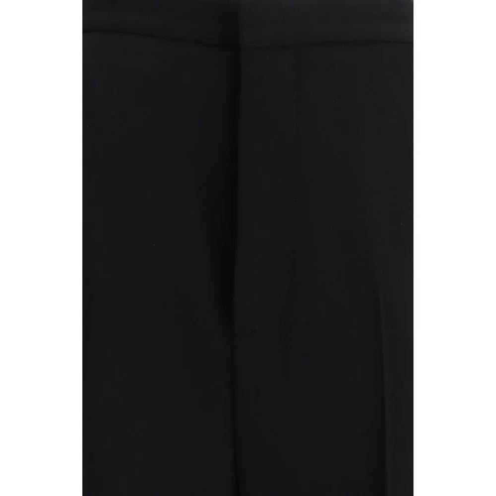 Balenciaga Black Cotton Dress Pants