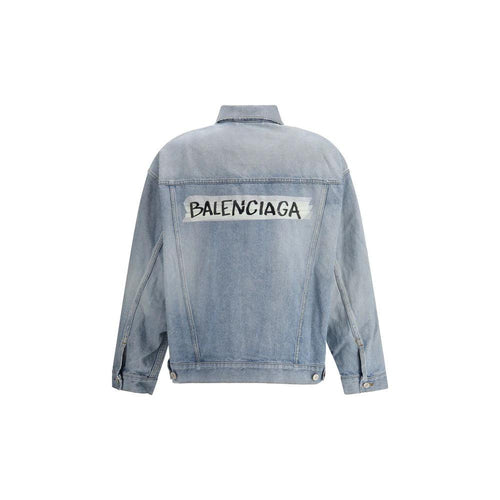 Balenciaga Blue Cotton Denim Jacket by Balenciaga