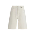 P.A.R.O.S.H. White Cotton Bermuda Shorts
