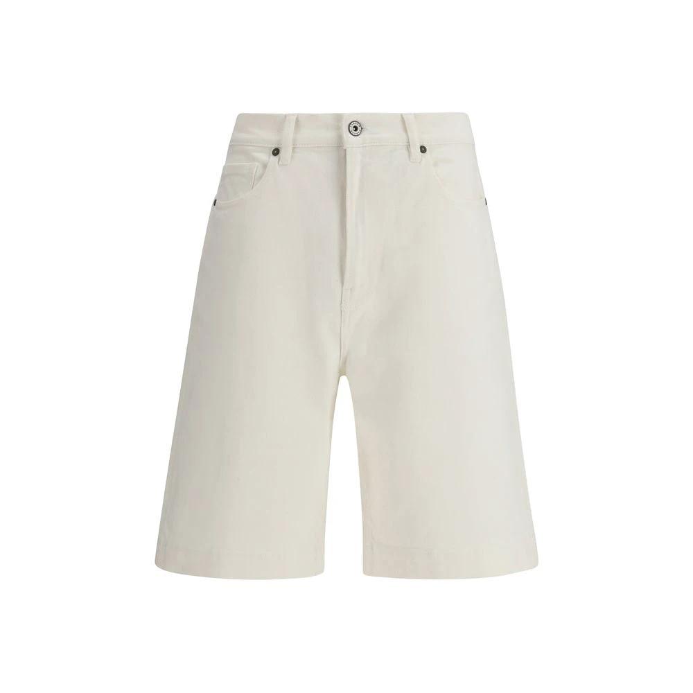 P.A.R.O.S.H. White Cotton Bermuda Shorts by P.A.R.O.S.H.