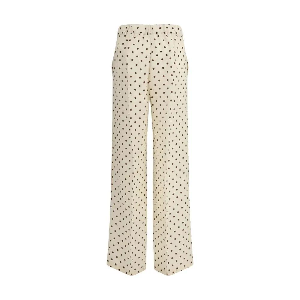 P.A.R.O.S.H. Beige Silk Casual Pants