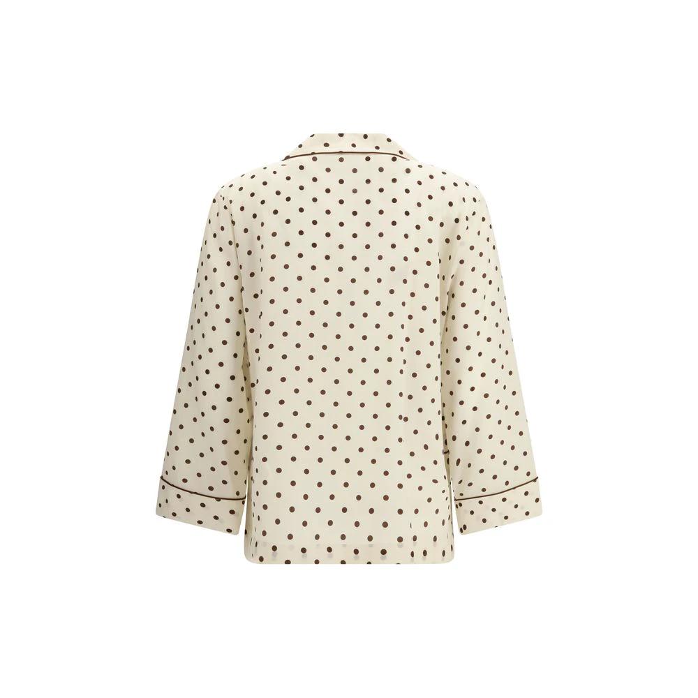 P.A.R.O.S.H. Beige Silk Pattern Shirt by P.A.R.O.S.H.