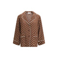 P.A.R.O.S.H. Brown Silk Pattern Shirt