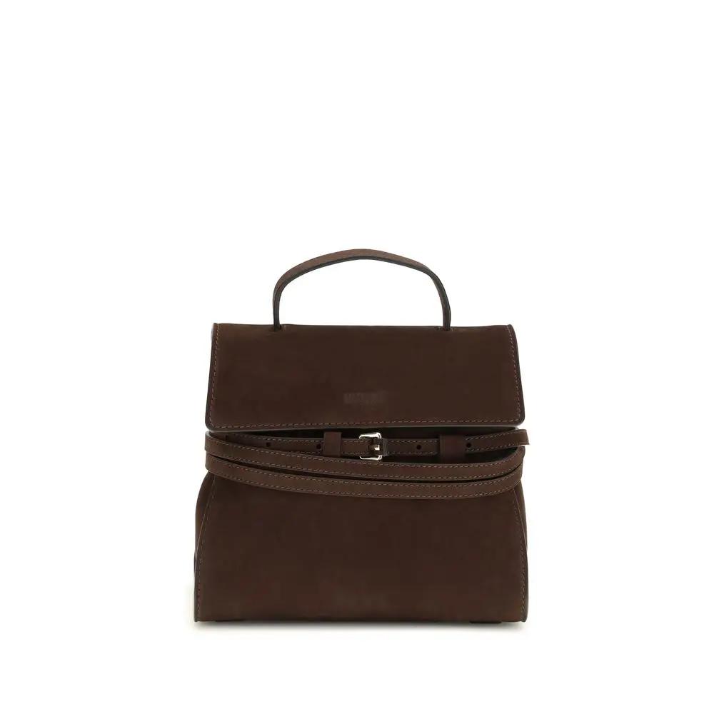 Moschino Brown Calf Leather Bos Taurus Handbag