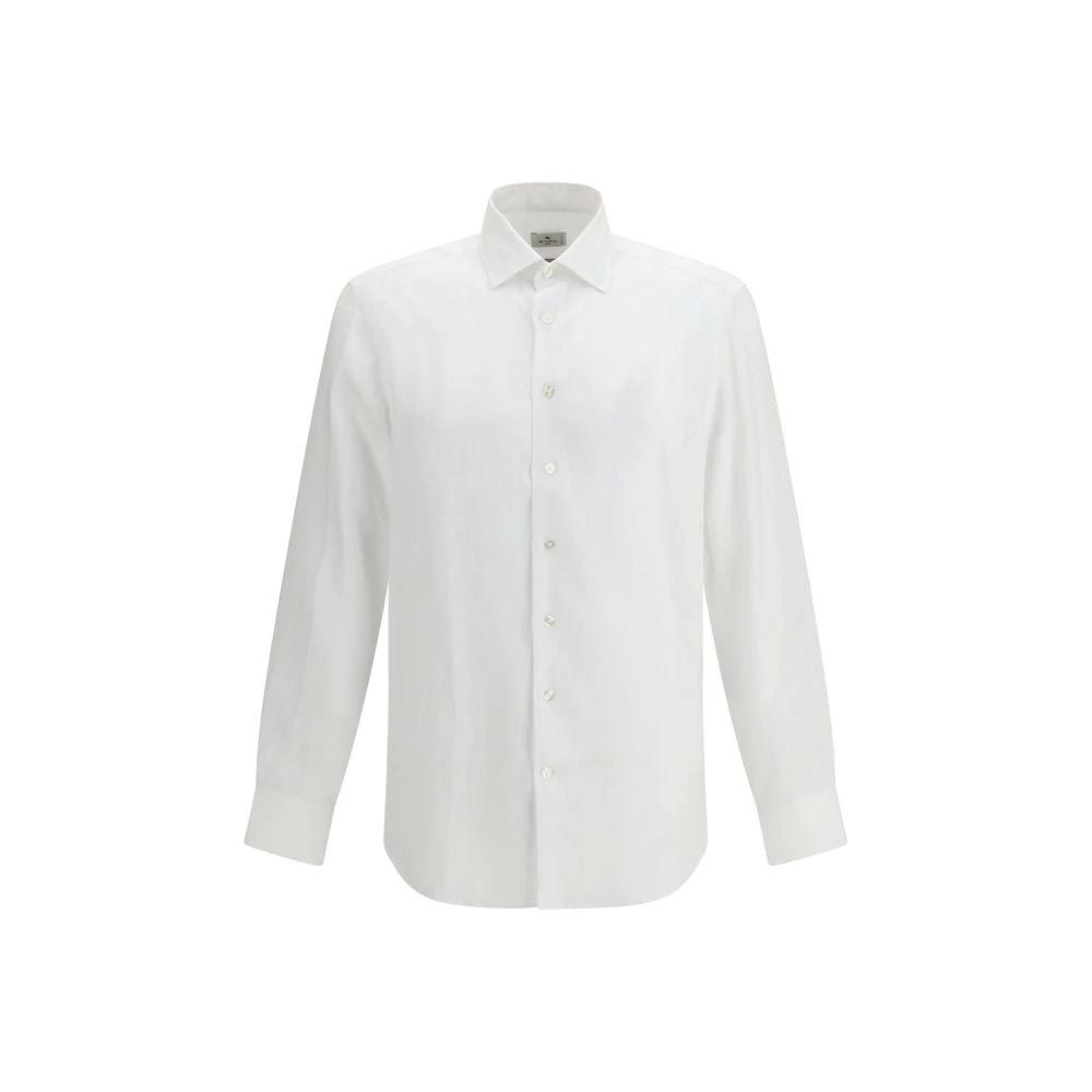 Etro White Linen Dress Shirt by Etro